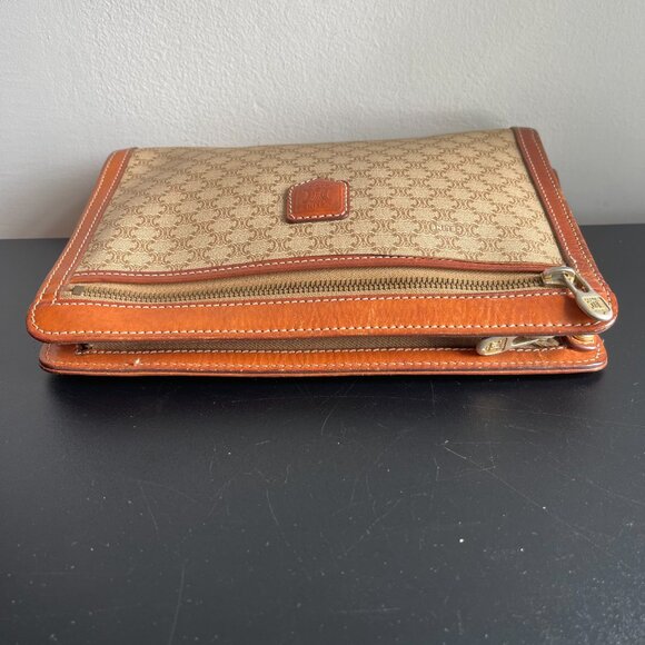 CELINE Vintage Macadam Clutch/Second Bag w/ Strap - Preowned - Picture 7 of 15